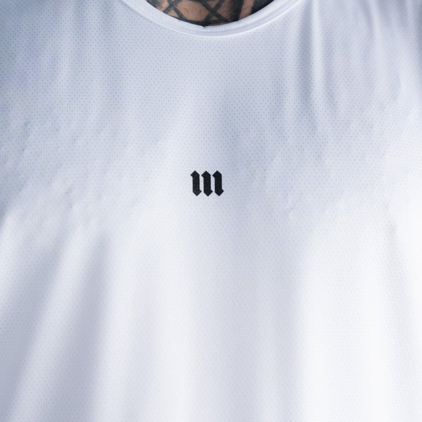 Regata Tank Top Dry Fit Logo Branco