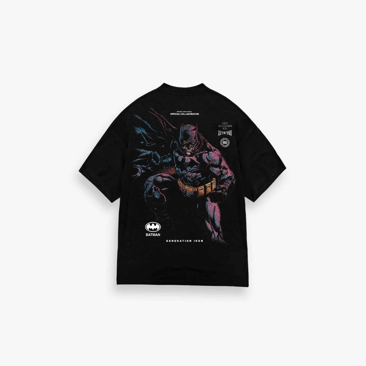 Camiseta<strong> Oversized Heavy</strong> Mith X Batman Iron Preto