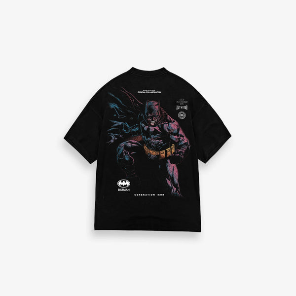 Camiseta<strong> Oversized Heavy</strong> Mith X Batman Iron Preto