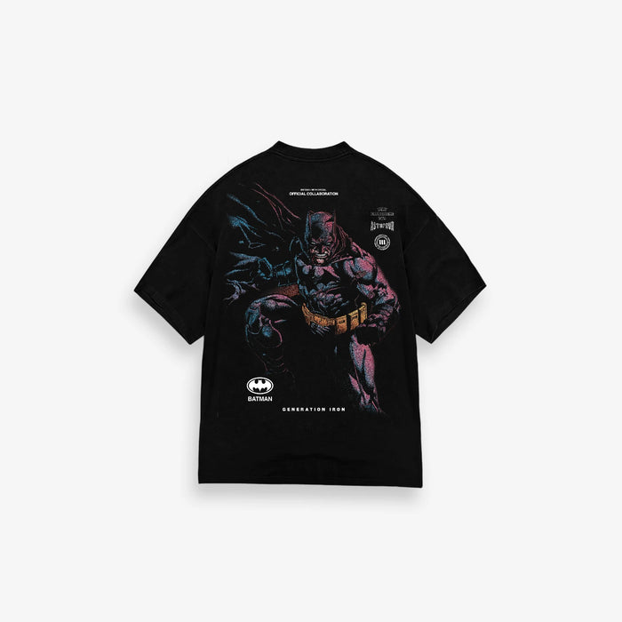 Camiseta Oversized Heavy Mith X Batman Iron Preto