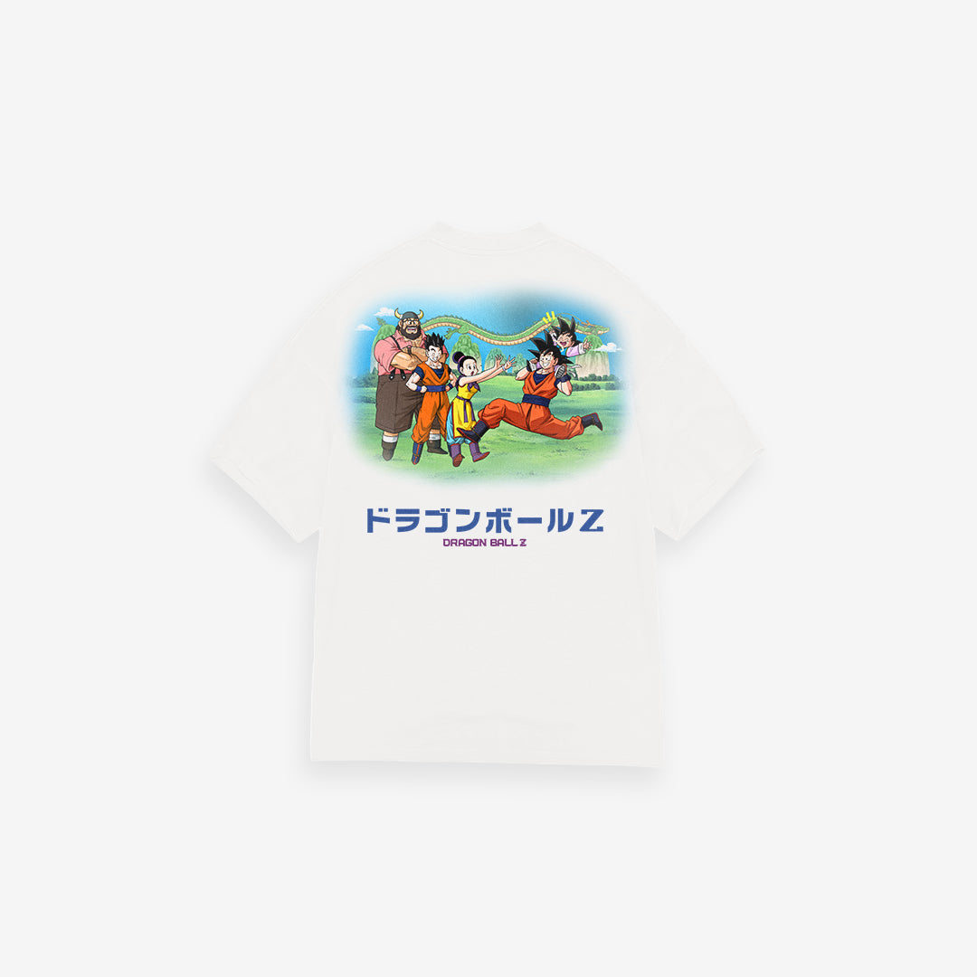 Camiseta Oversized Mith Dragon Ball Z Family Off White