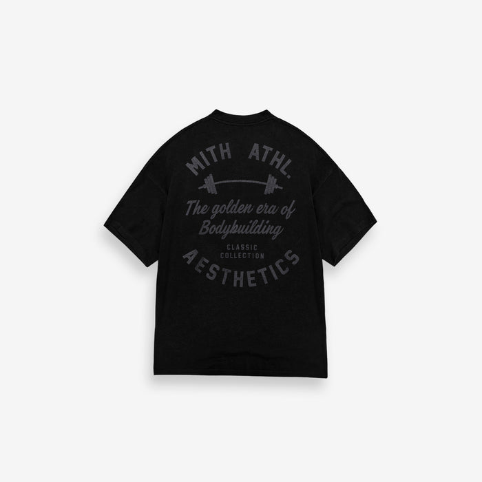 Camiseta Oversized de Treino Golden Era Preta Athl Aesthetics
