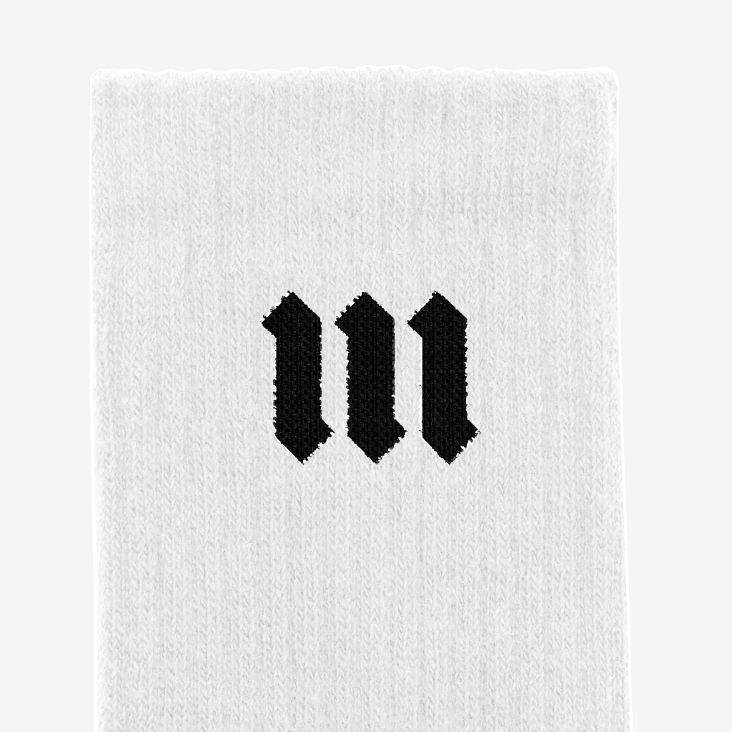 Meia Cano Alto Essential Mith Branca