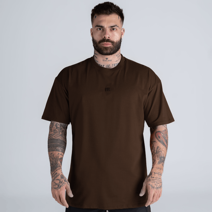 Camiseta Oversized Mith Nation Adornment Marrom