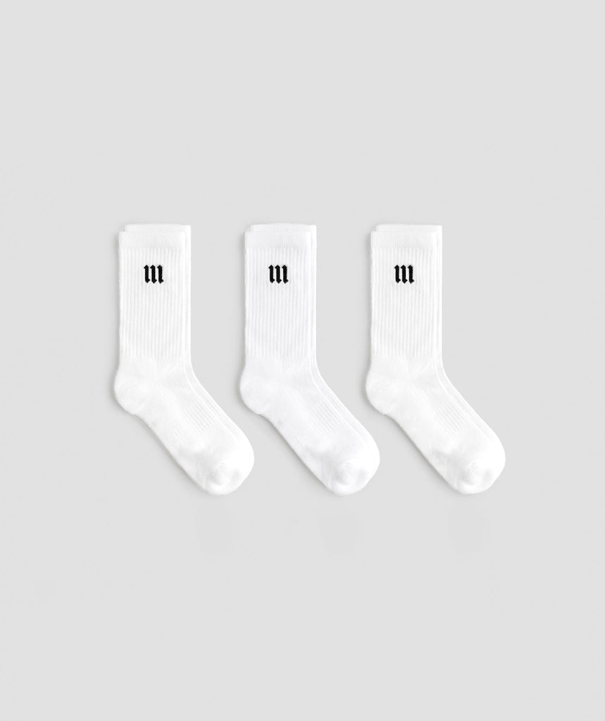 Kit 3 Meias Training Pack Off White
