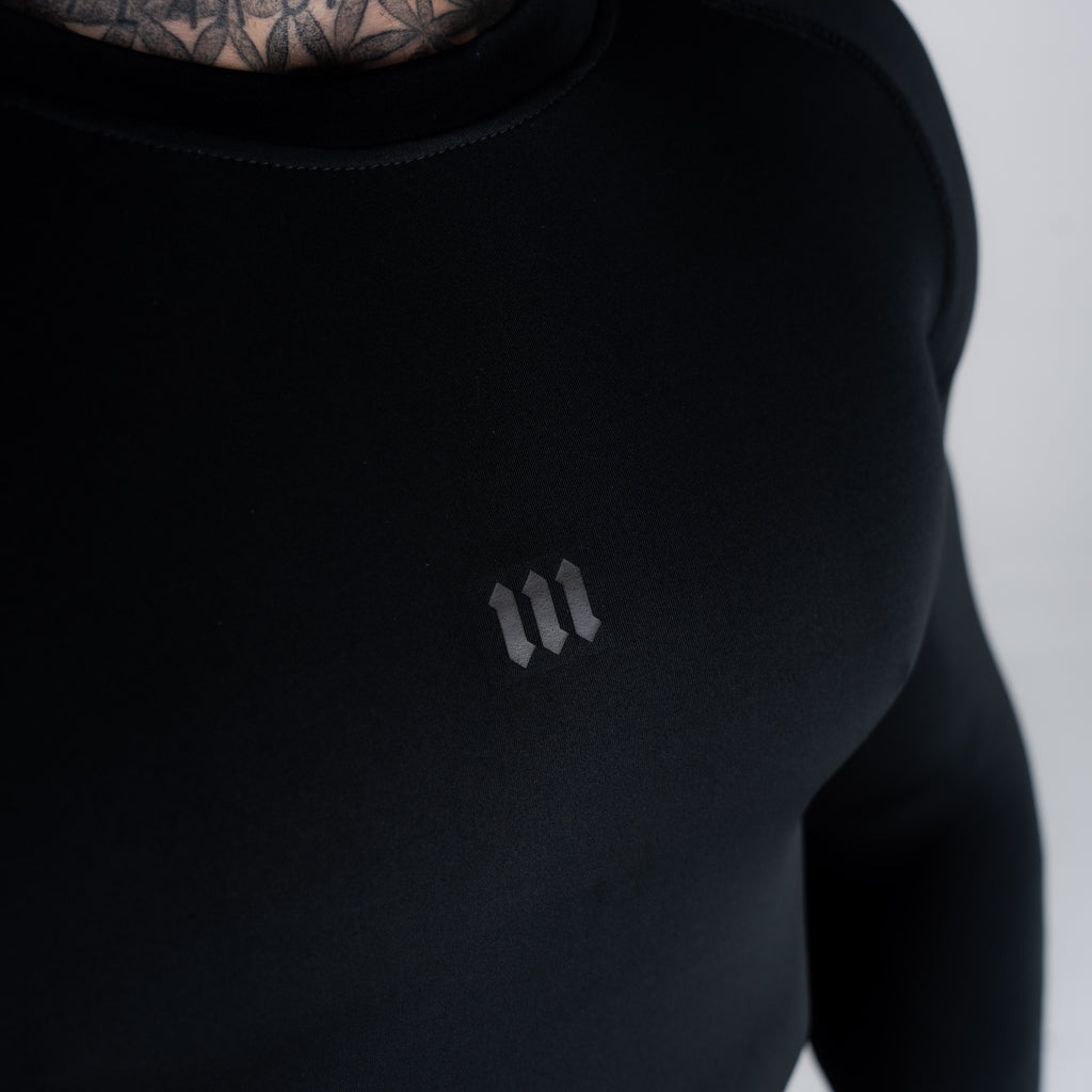 Camisa Compressão Manga Longa Raglan Mith Nation Preto