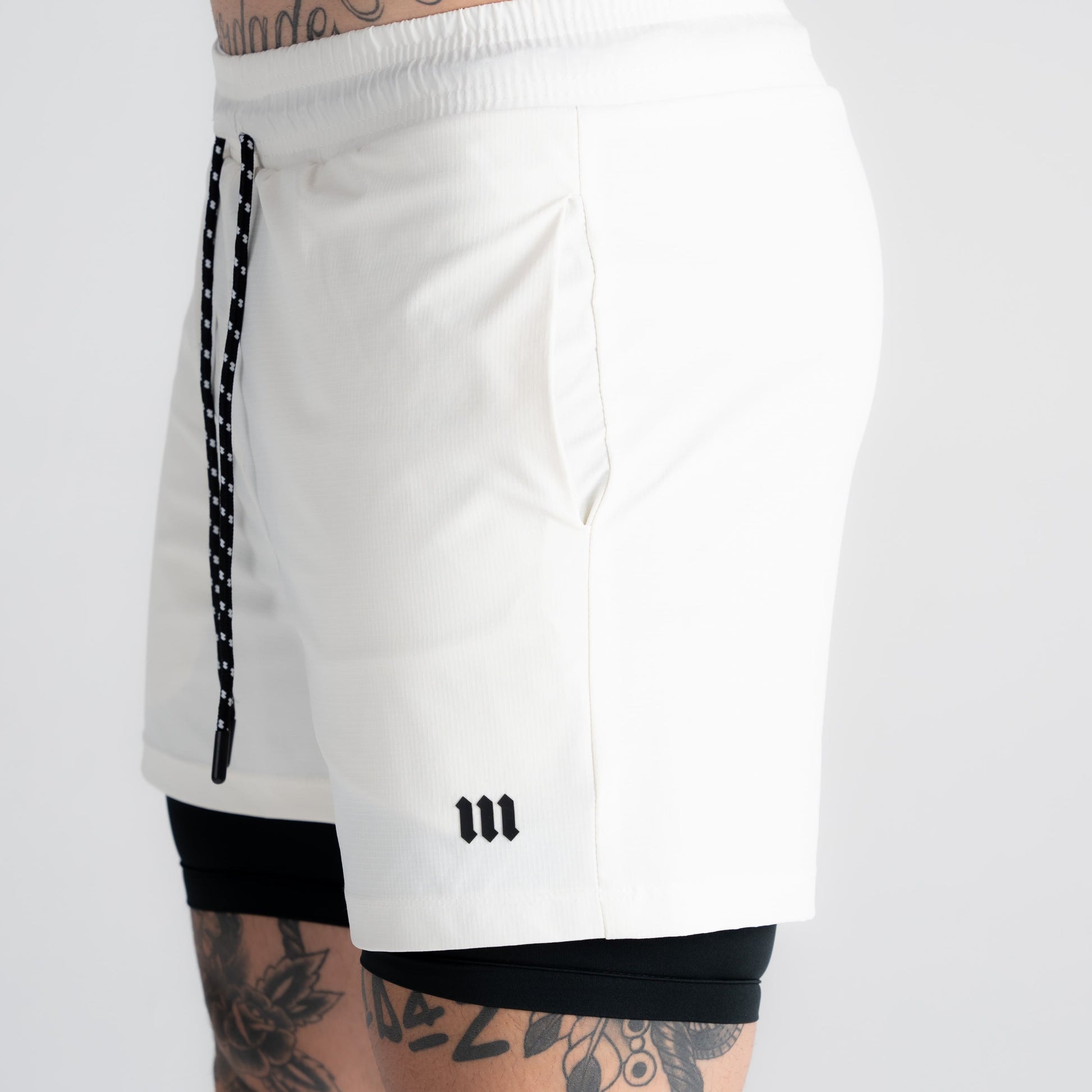 Shorts Tactel Com Compressão Mith Nation Off White