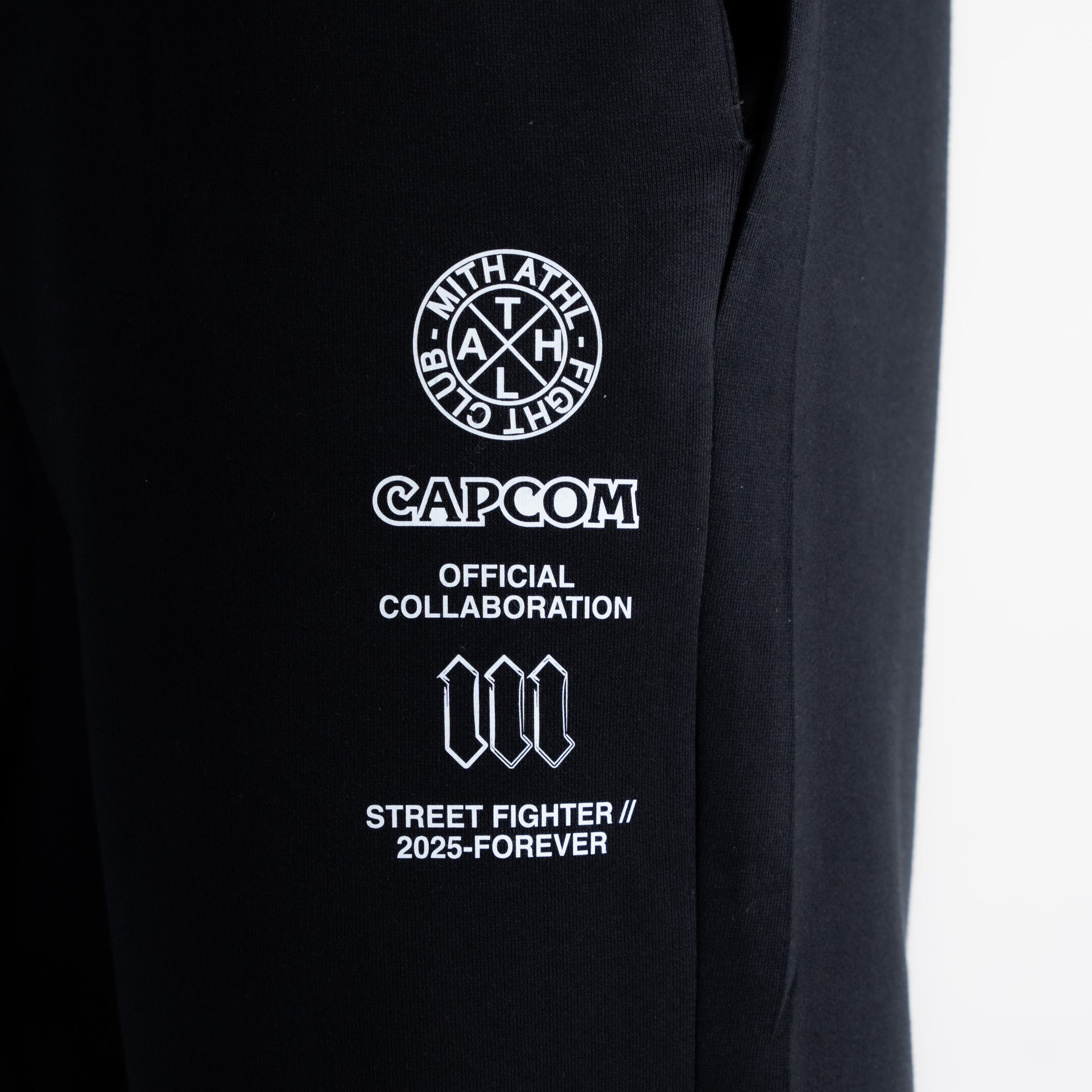 Calça De Moletom Oversized Street Fighter You Win Preto