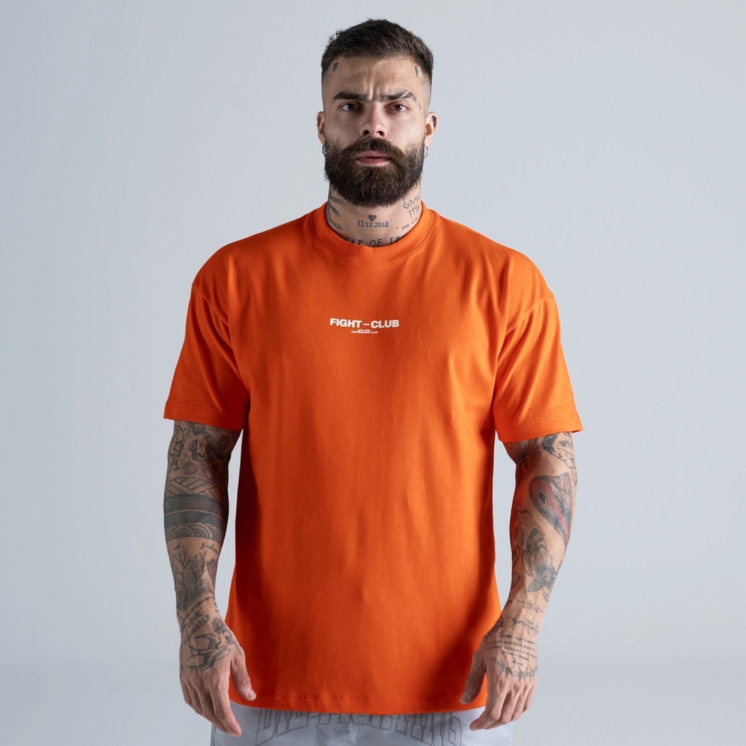 Camiseta Oversized Mith Athl Fight Club Laranja