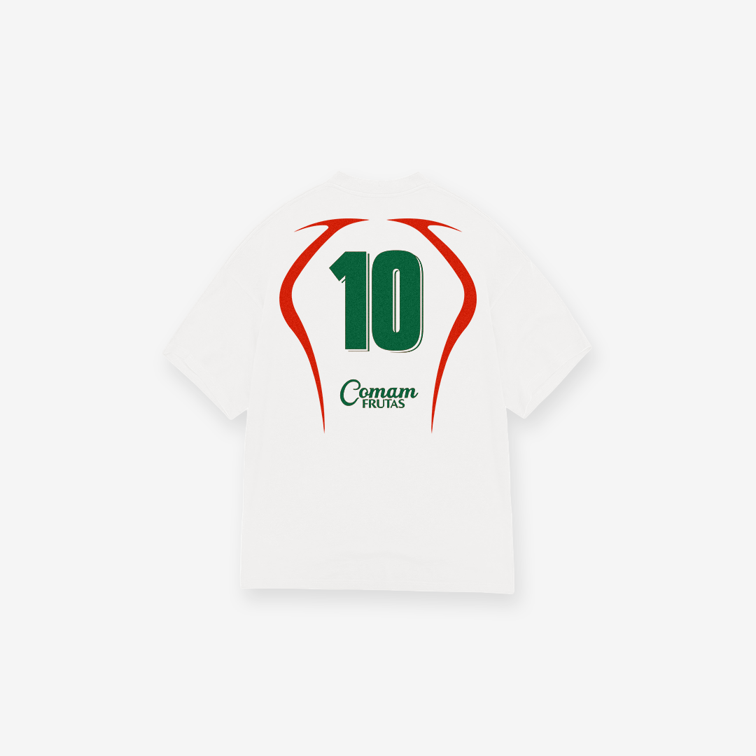 Camiseta Mith Comam Frutas BR Number 10 Off White