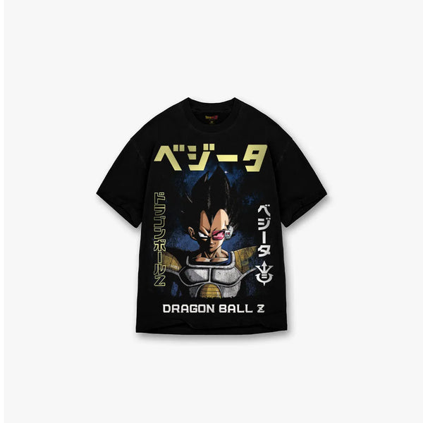 Camiseta Oversized Dragon Ball Z Vegeta Preto