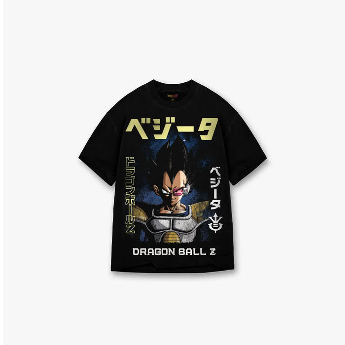 Camiseta Oversized Dragon Ball Z Vegeta Preto