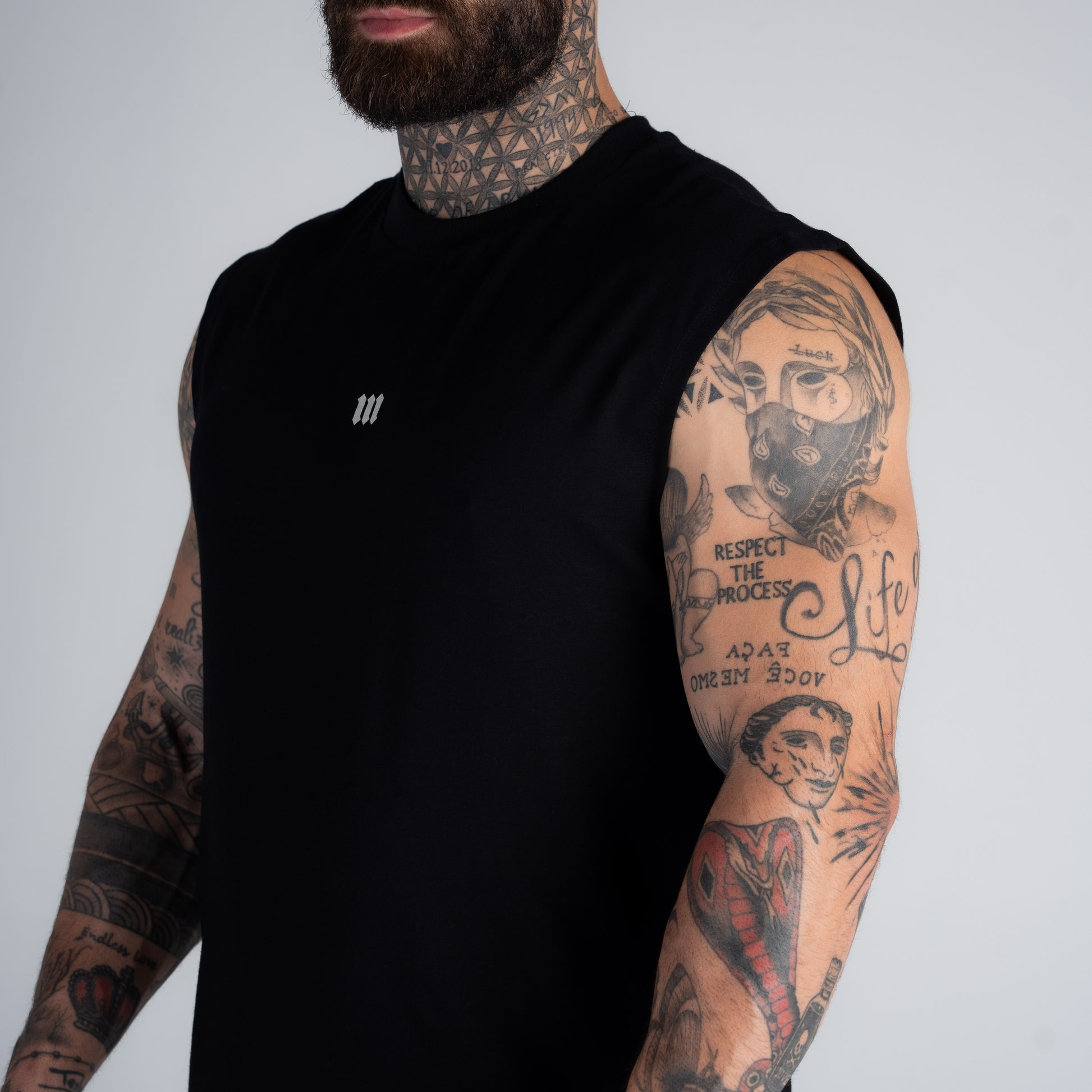 Regata Drop Shoulder Slevelles Mith Nation Training Club Preto