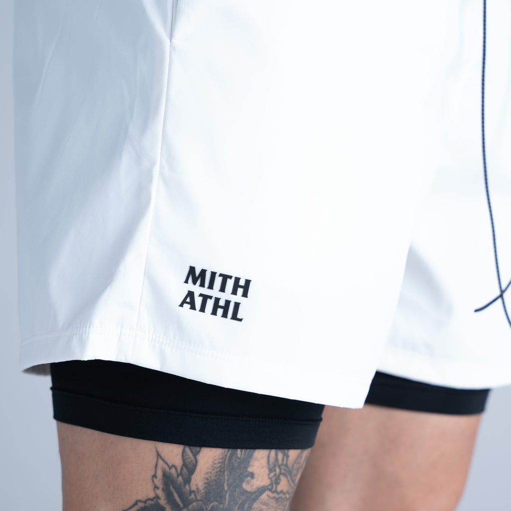Shorts de Tactel Mith Athl Compression Branco