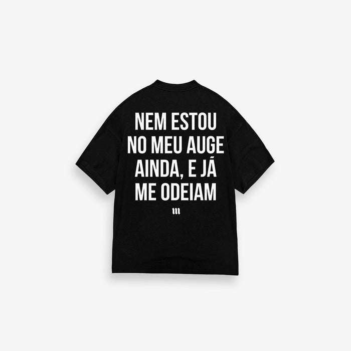 Camiseta Oversized Treino Preta Mith Nem Estou no Meu Auge