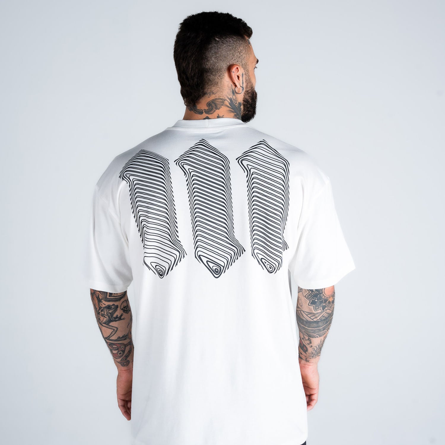Camiseta Oversized Mith Nation Black Lines Off White