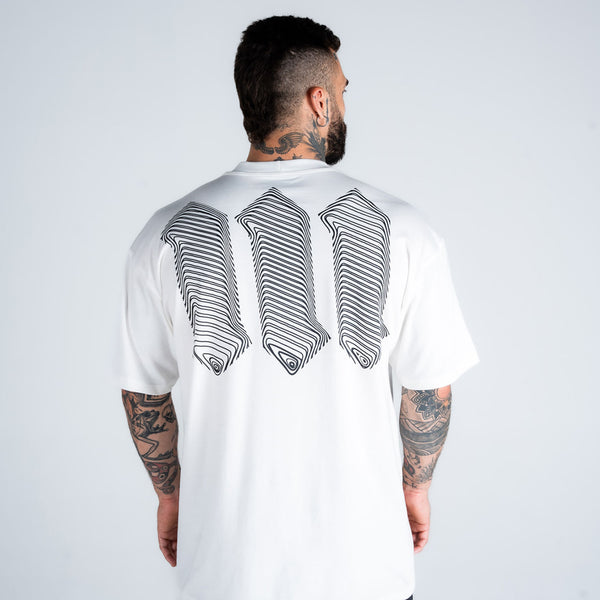 Camiseta Oversized Mith Nation Black Lines Off White