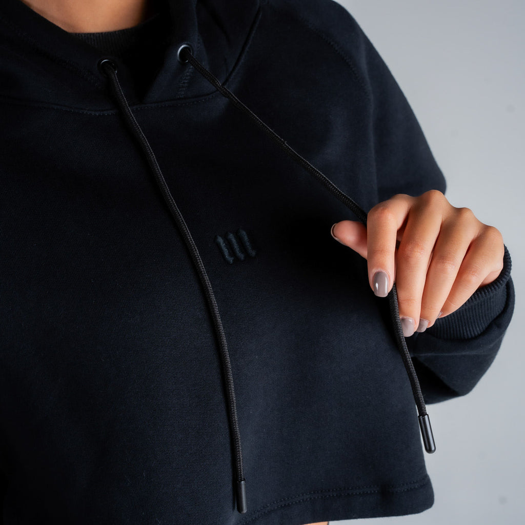 Cropped de Moletom Feminino Mith Nation Preto