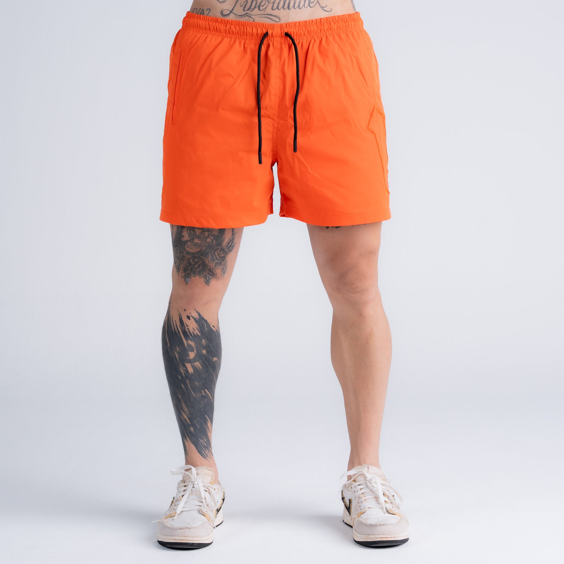 Shorts de Tactel Mith Nation Embroidery Laranja