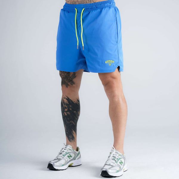 Shorts Curto Tactel Comam Frutas Azul