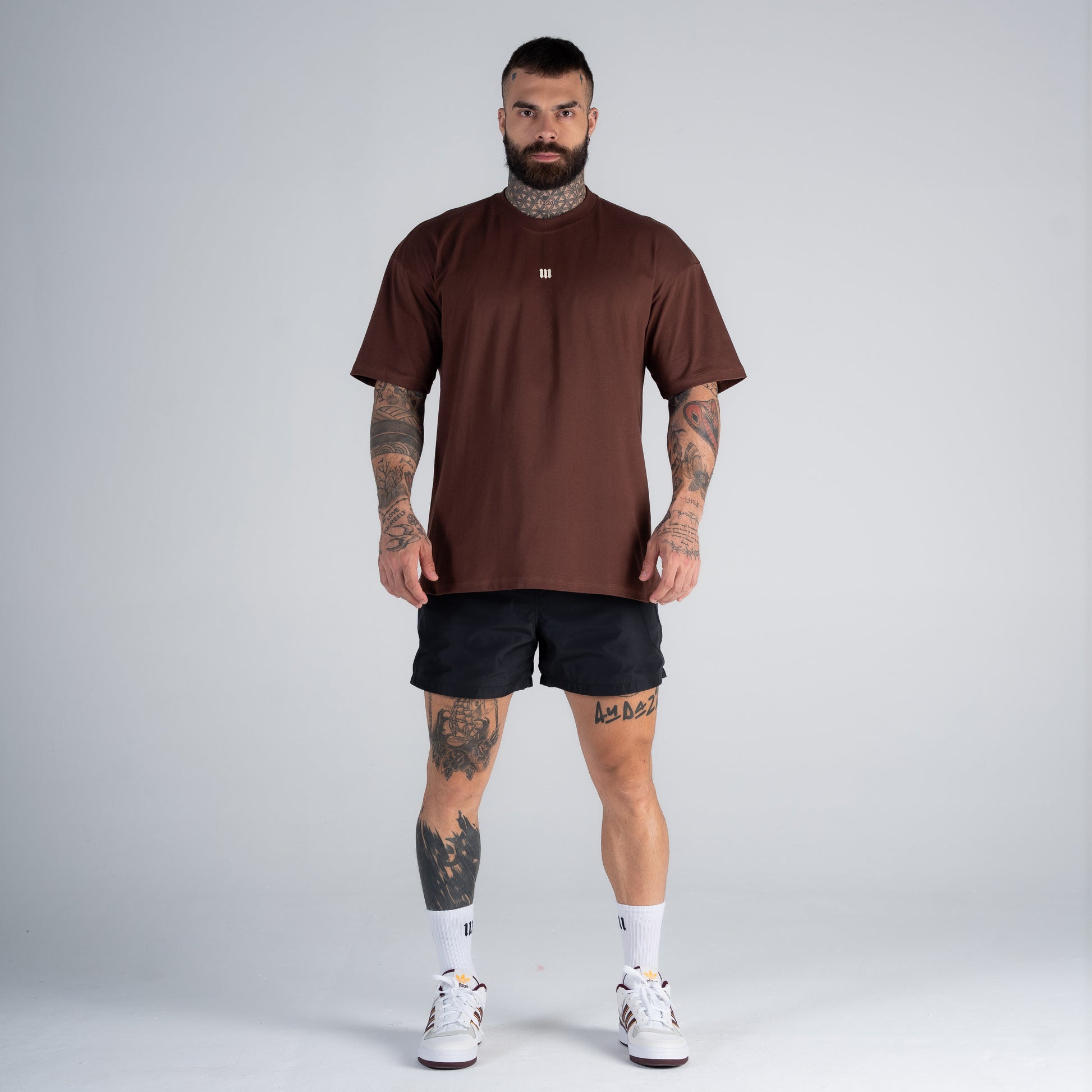 Camiseta Oversized Mith Nation Scribble Marrom