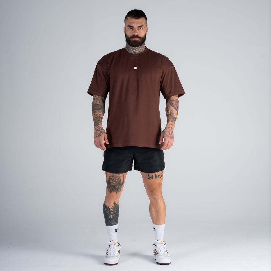 Camiseta Oversized Mith Nation Scribble Marrom