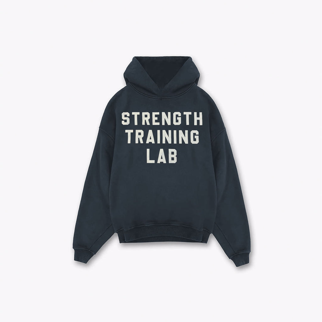 Blusa de Moletom Oversized Mith Strength Training Lab Cinza