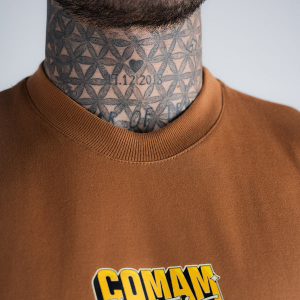 Camiseta Oversized Comam Frutas Richie Marrom