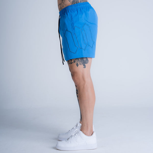 Shorts De Tactel Mith Nation Performance Embroidery Azul