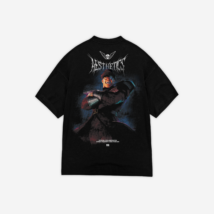 Camiseta Oversized Heavy Preta Mith x Street Fighter Bison