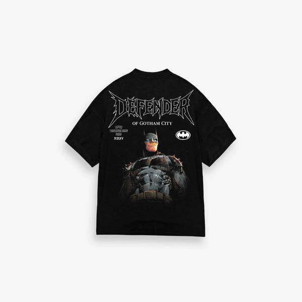 Camiseta <strong>Oversized Heavy </strong>Mith X Batman Defender Preto