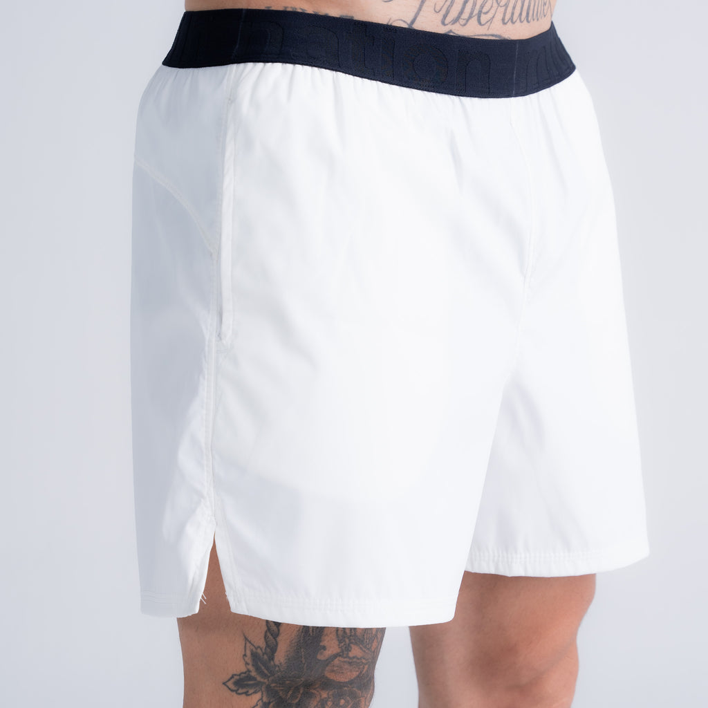 Shorts Curto de Tactel Performance Mith Nation Off White