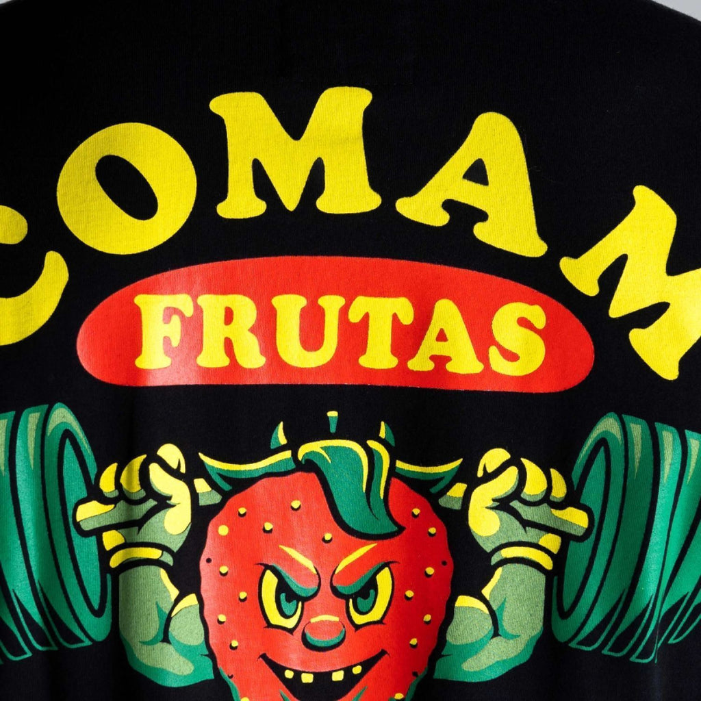 Camiseta Comam Frutas Morango Preta