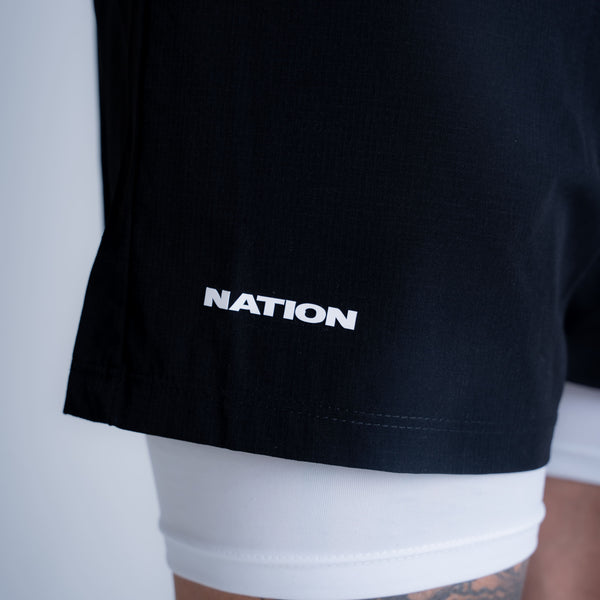 Shorts Tactel com Compressão Mith Nation Preto