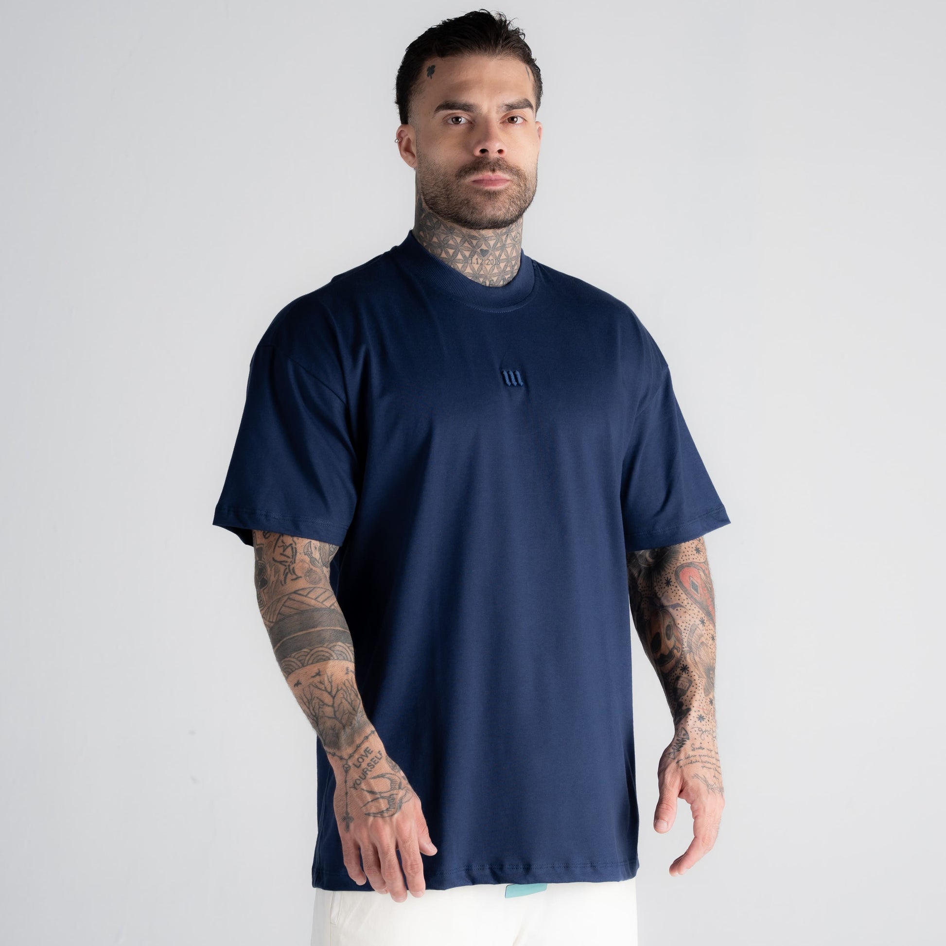 Camiseta Oversized Mith Nation Adornment Marinho