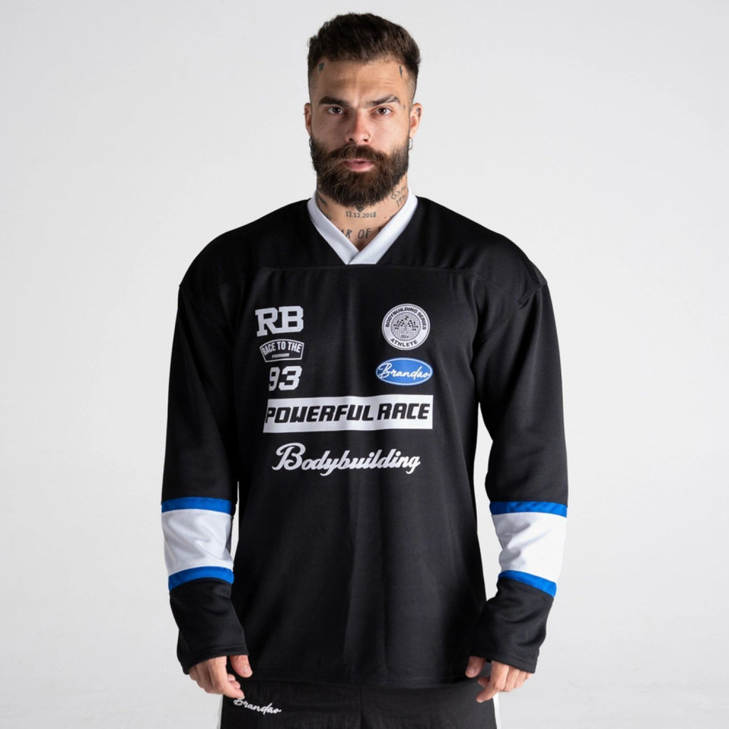 Jersey Oversized Manga Longa Brandão Preto