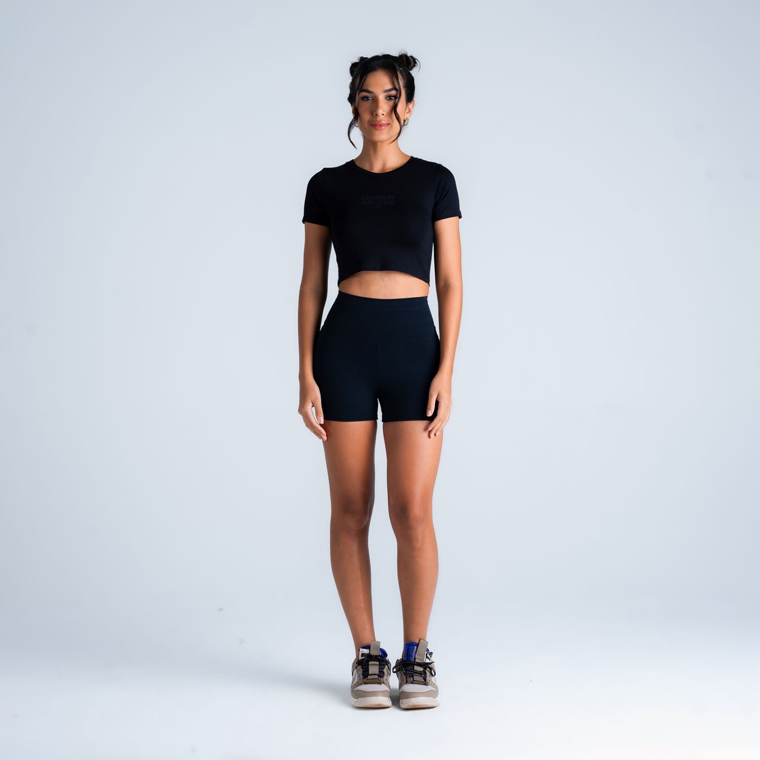 Cropped Básico Comam Frutas Logo Preto