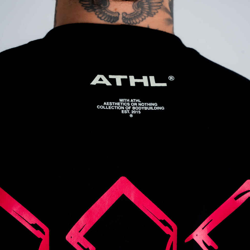 Camiseta Oversized Athl Doodle Preto