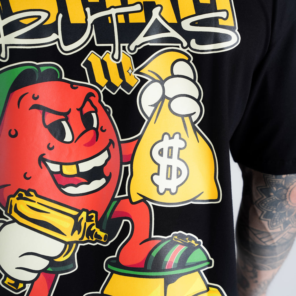 Camiseta Oversized Comam Frutas Richie Preto