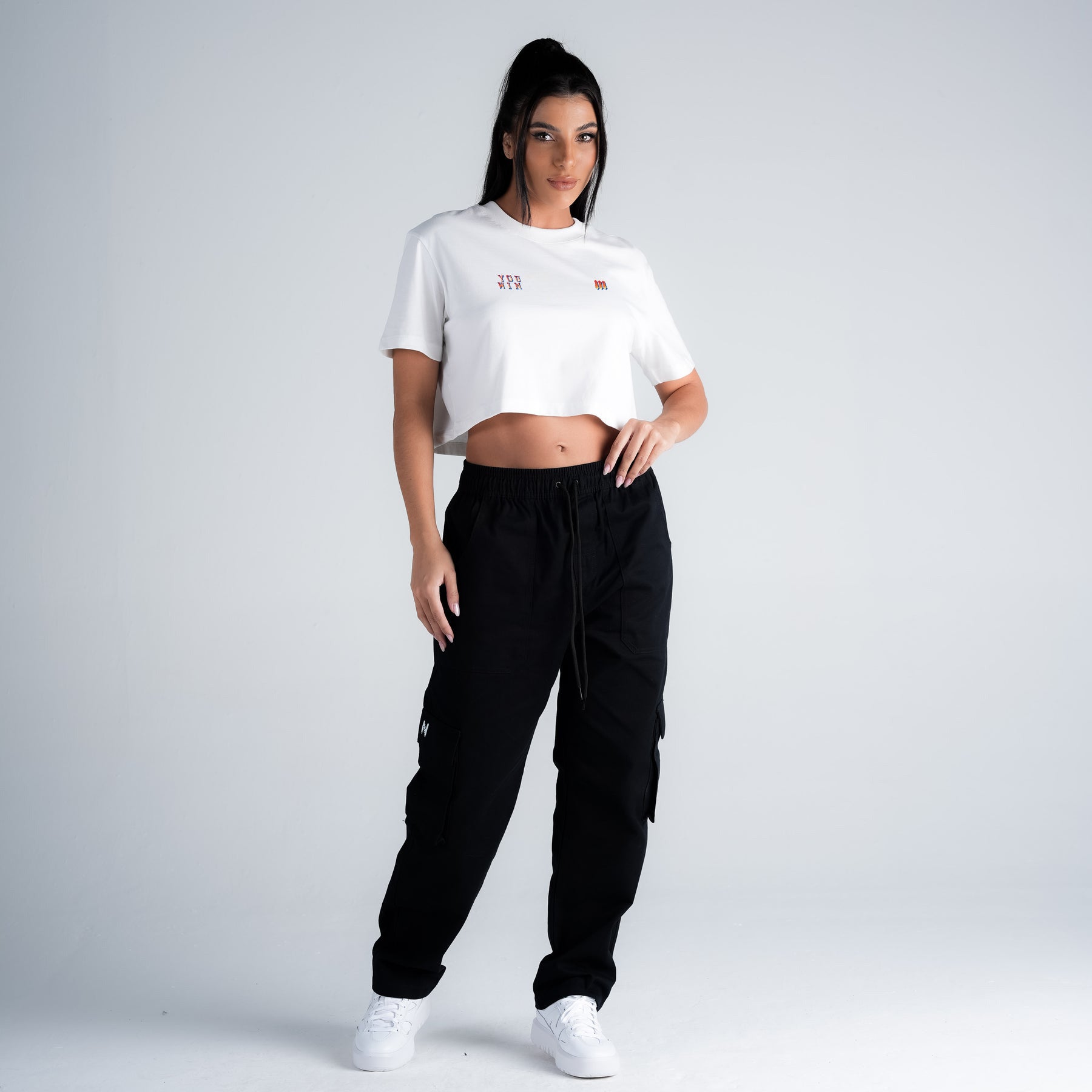 Cropped Feminino Mith Street Fighter You Win Off White