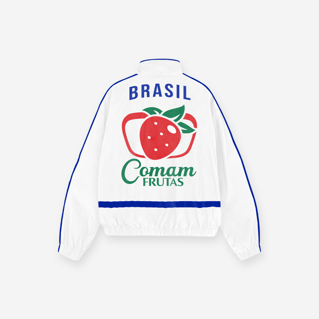 Jaqueta Corta Vento Tactel Mith Comam Frutas BR Off White