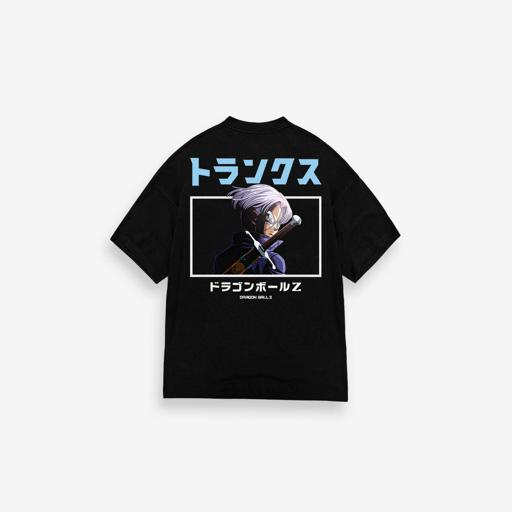 Camiseta Oversized Mith Dragon Ball Z Trunks Preto
