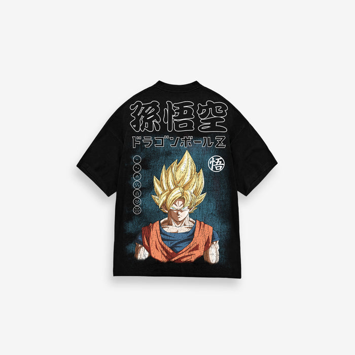 Camiseta Oversized Dragon Ball Z Goku Super Sayajin Preto