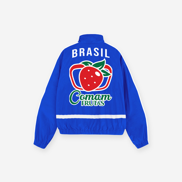 Jaqueta Corta Vento Comam Frutas Guaraná Azul