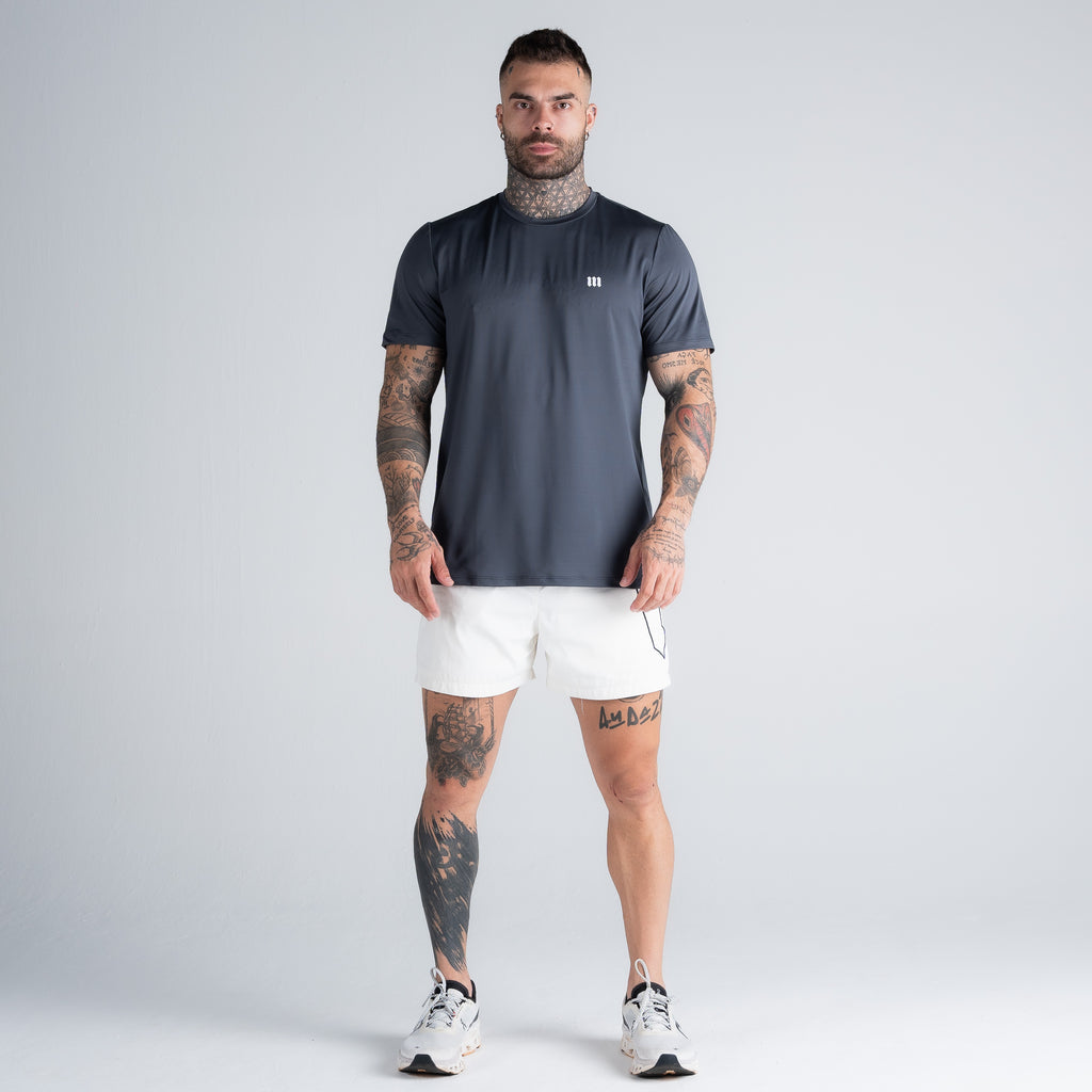Camiseta Dry Fit Logo Chumbo