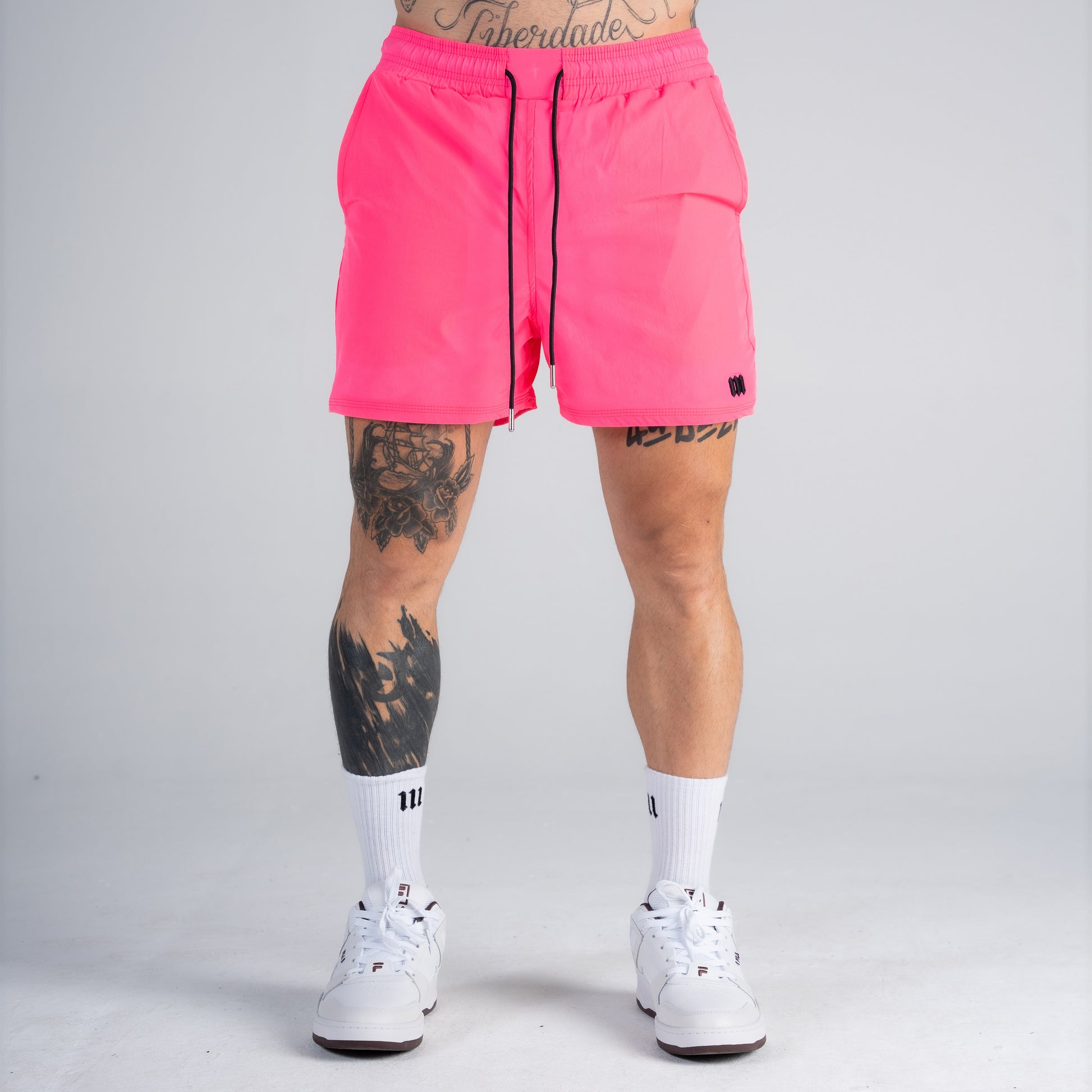 Shorts Curto de Tactel Mith Nation Pink Vibrante