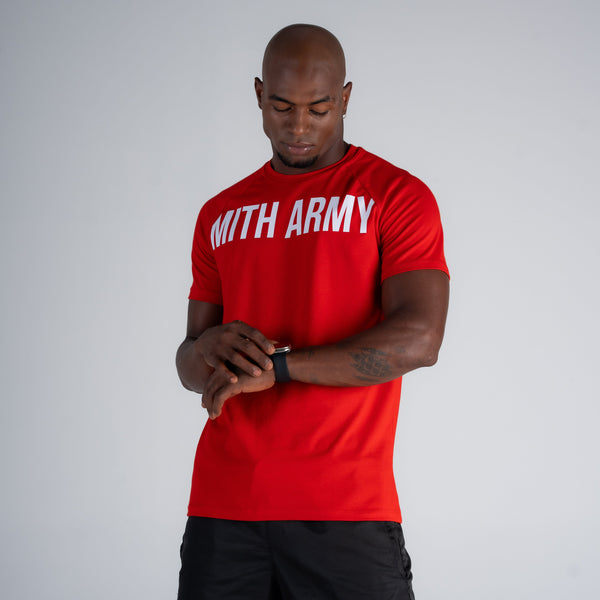 Camiseta Raglan Mith Nation Vermelha