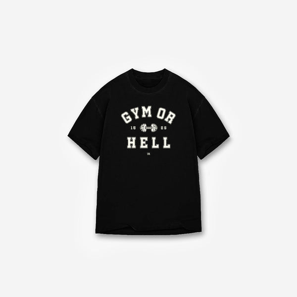 Camiseta Oversized Treino Preto Gym Or Hell