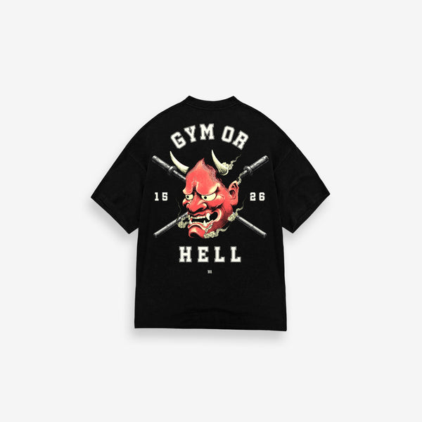 Camiseta Oversized Treino Preto Gym Or Hell