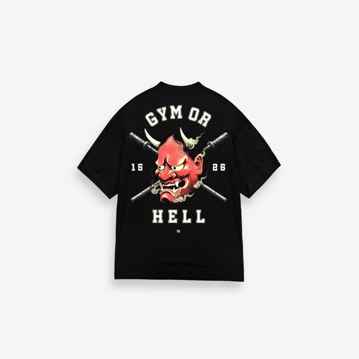 Camiseta Oversized Treino Preto Gym Or Hell